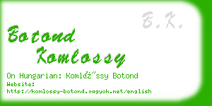 botond komlossy business card